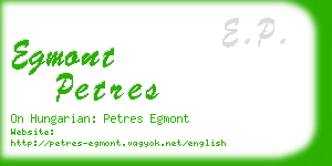egmont petres business card